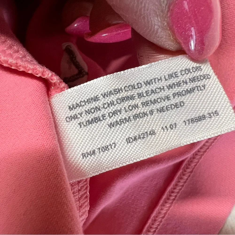 Victoria's Secret Sport VSX Racerback Workout Tank Pink/Gray w/Shelf Bra Size L